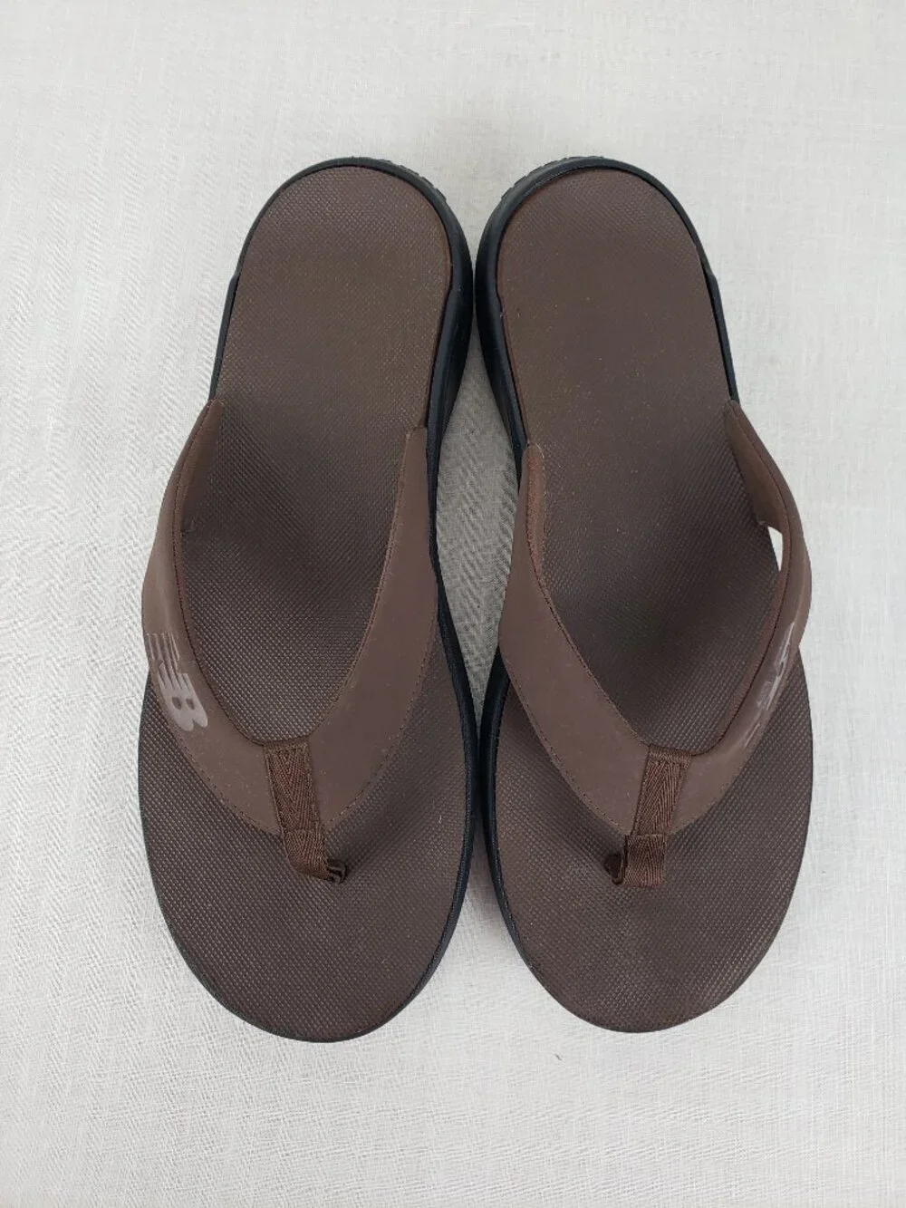 New Balance 340 Flip Flop Sandals Brown Post Toe Thong Comfort Mens 12
